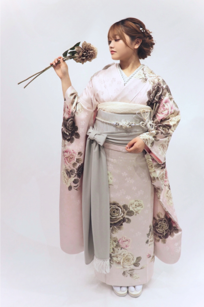 ◉✨豪華お振袖【坂東八十助(現坂東三津五郎)オリジナル振り袖】美品/しつけ糸付き 振袖 帯締め 半襟 セット 成人式 販売 日本製 7点セット 絵羽柄